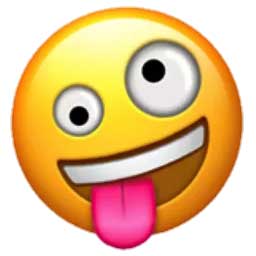 Crazy face emoji