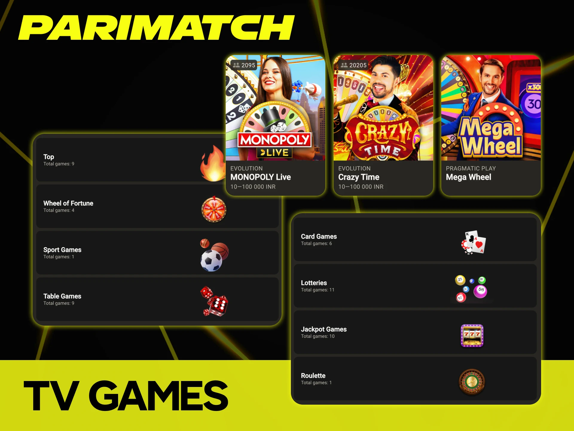 Place your bet and win with Parimatch TV Games.