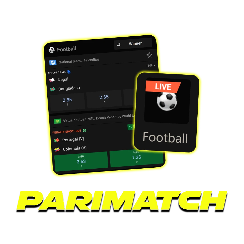 Bet on football with Parimatch official betting platform.