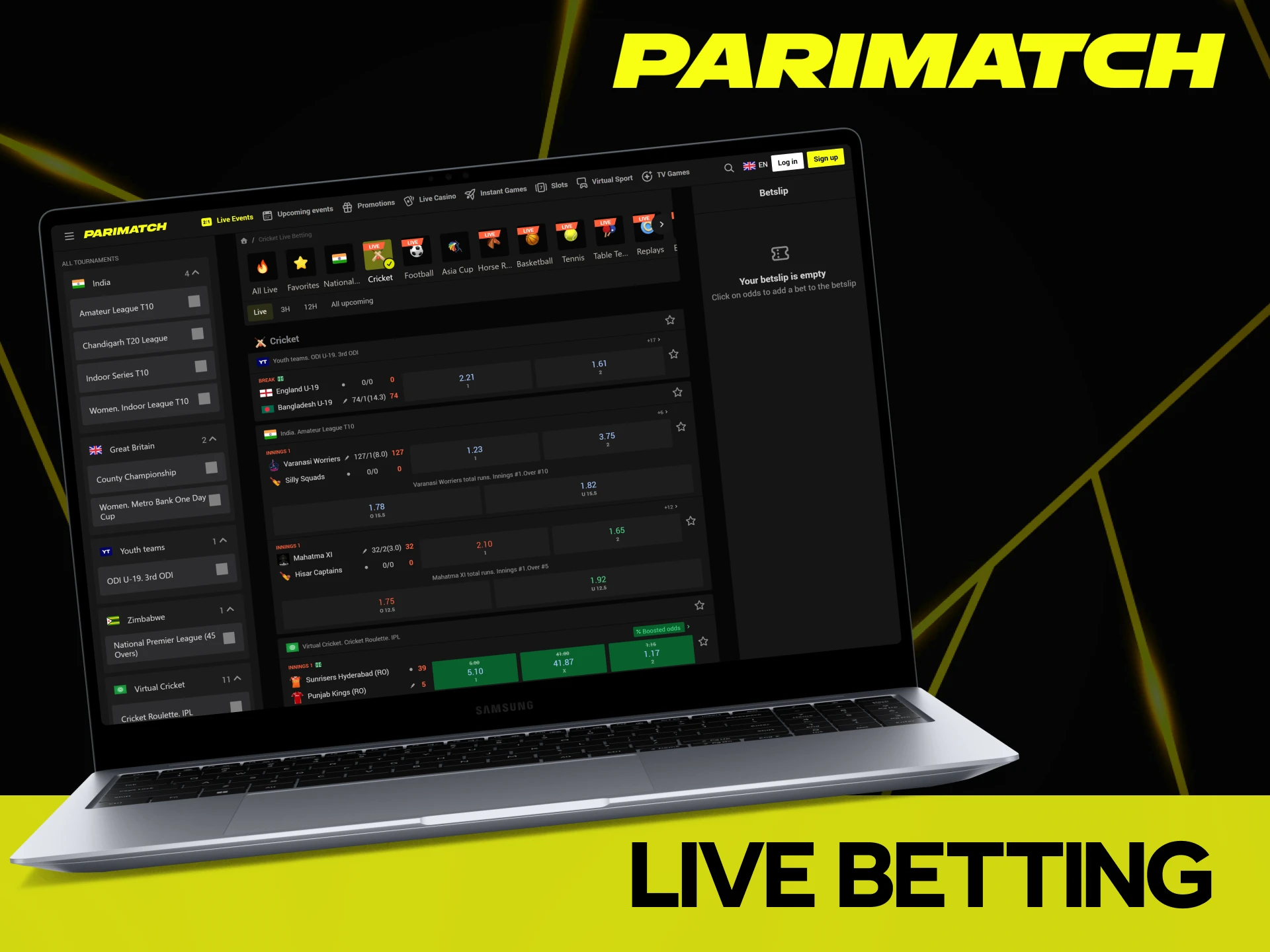 Try Parimatch live betting and get your winnings.