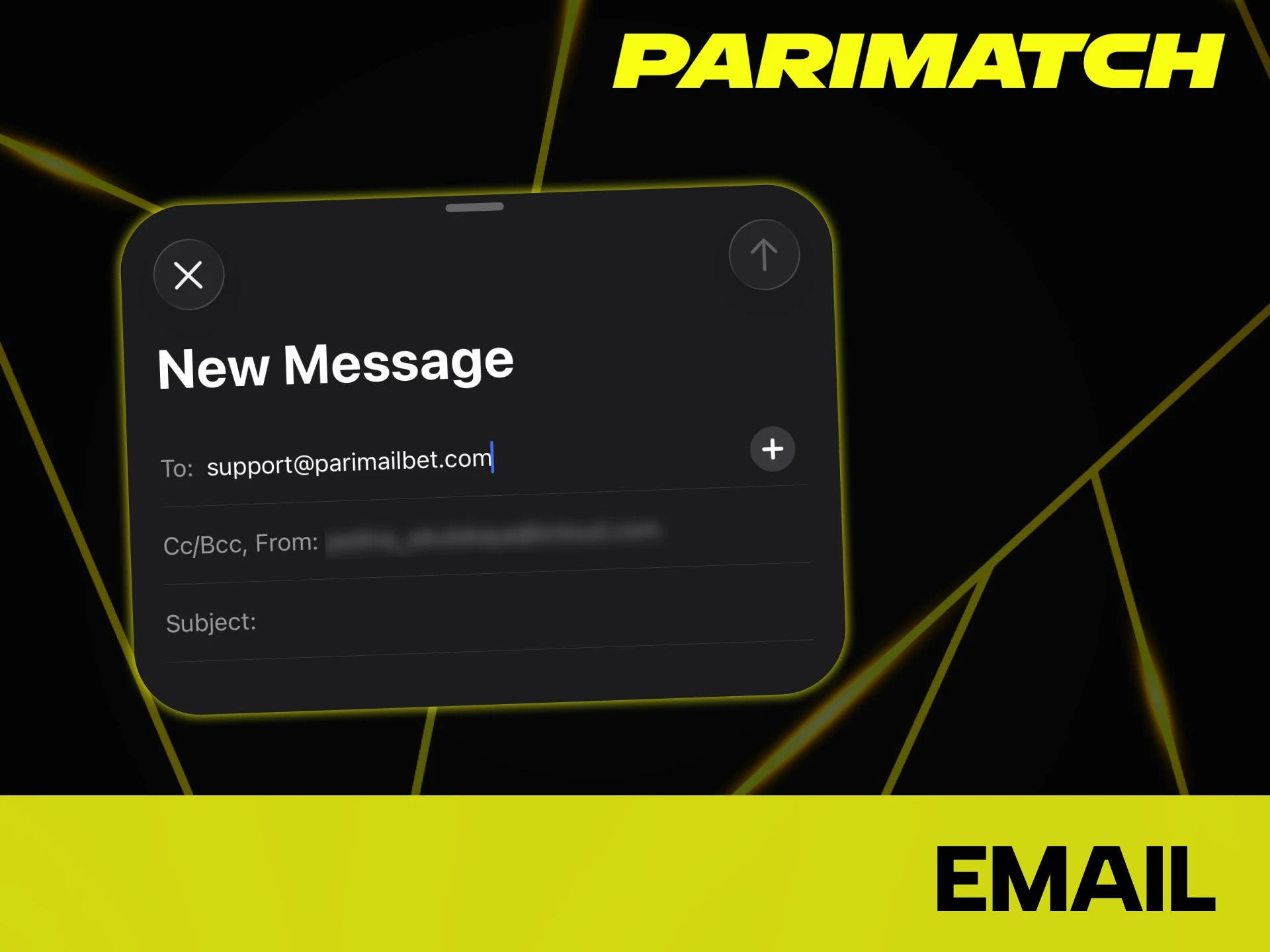 You can contact Parimatch support service by email.