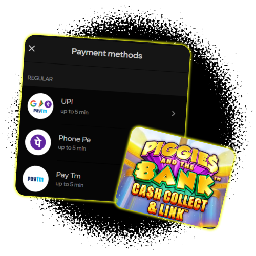 Deposit funds quickly using UPI, PhonePe, or Paytm to start your Piggies and the Bank session at Parimatch.