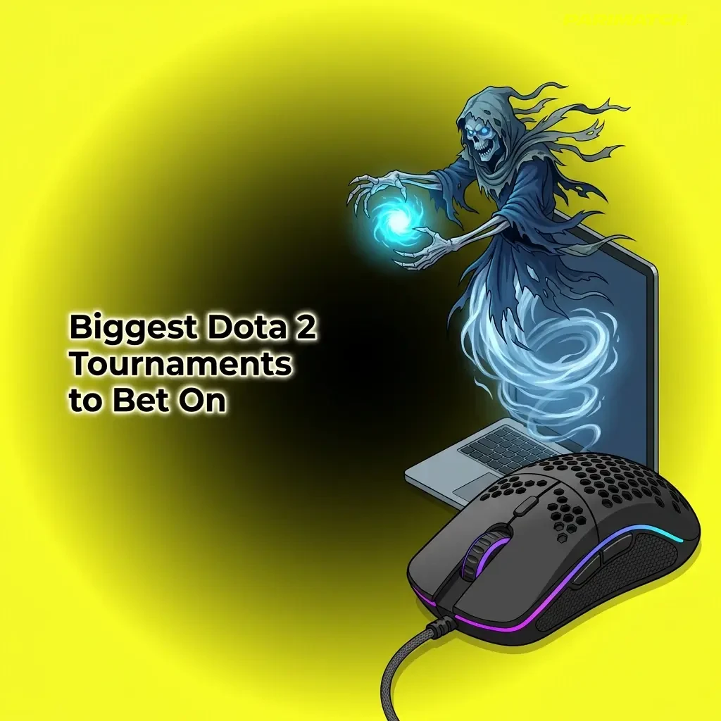 Dota 2 tournament logos including The International, BLAST, ESL, EWC, PGL, and FISSURE events